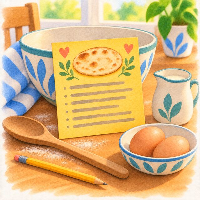 Our family recipe card