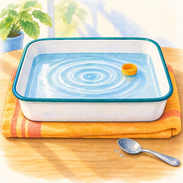 Ripples in a tray
