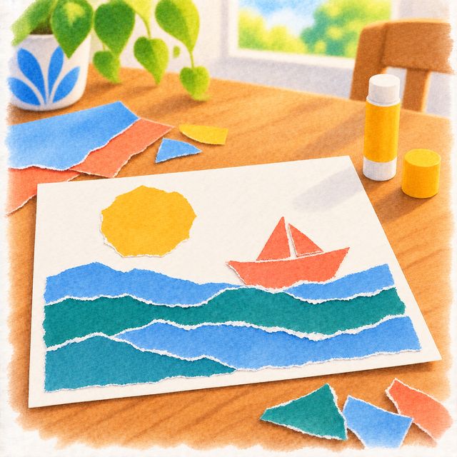 Torn paper picture