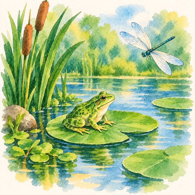What lives in the pond?